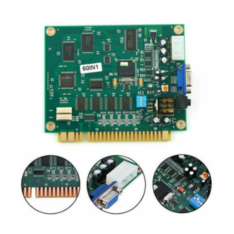 X64A-4X 60 In 1 Multicade PCB  - đánh giá và giá Usb Game Board Jamma