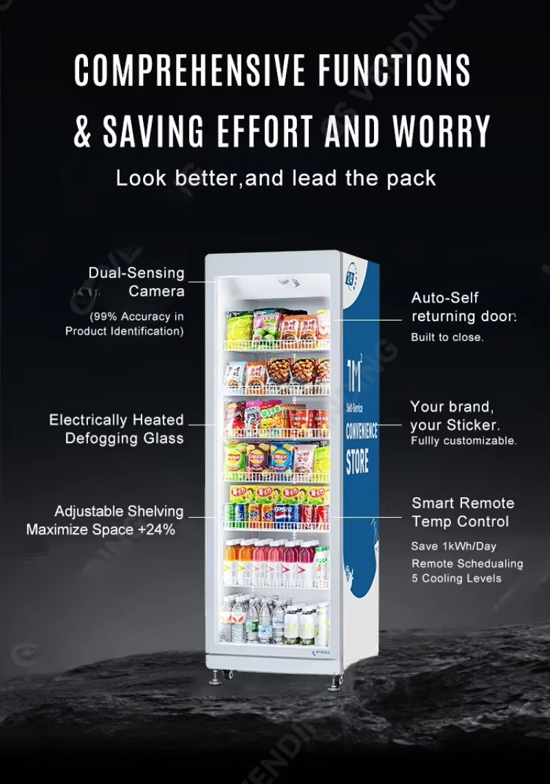 FOODLINE Customized Vending AI - đánh giá và giá Open Vending Machine