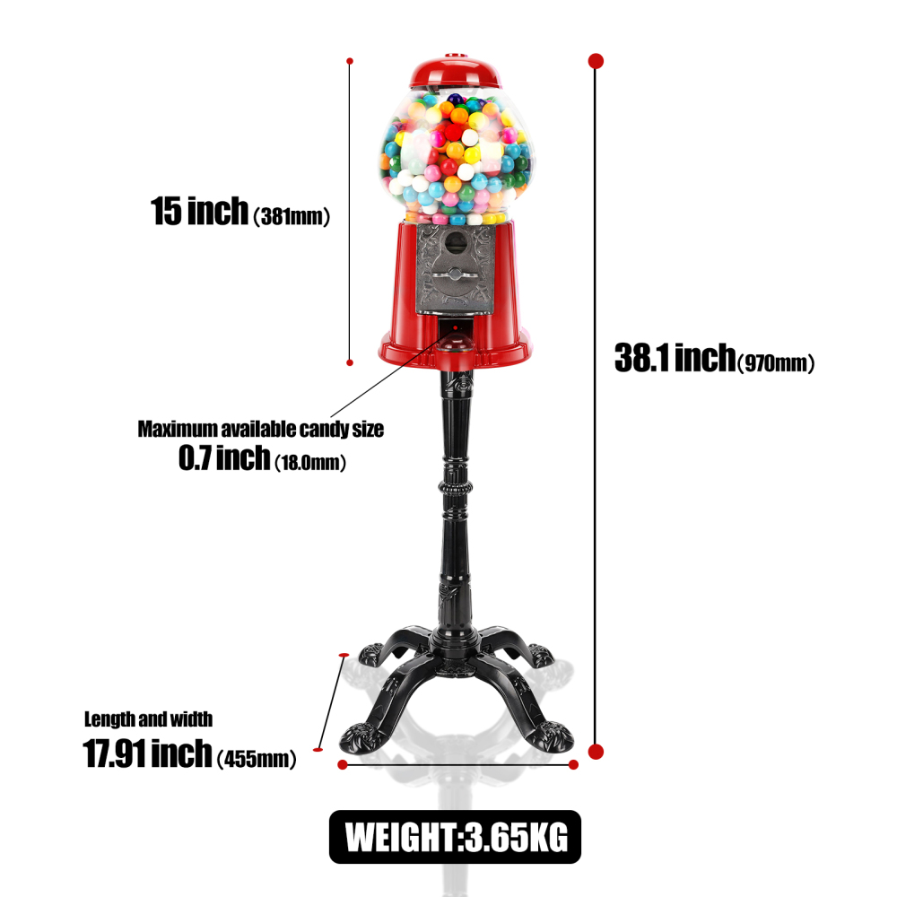 For 15 Inch Commercial Red Big - đánh giá và giá Bubble Gum Machine