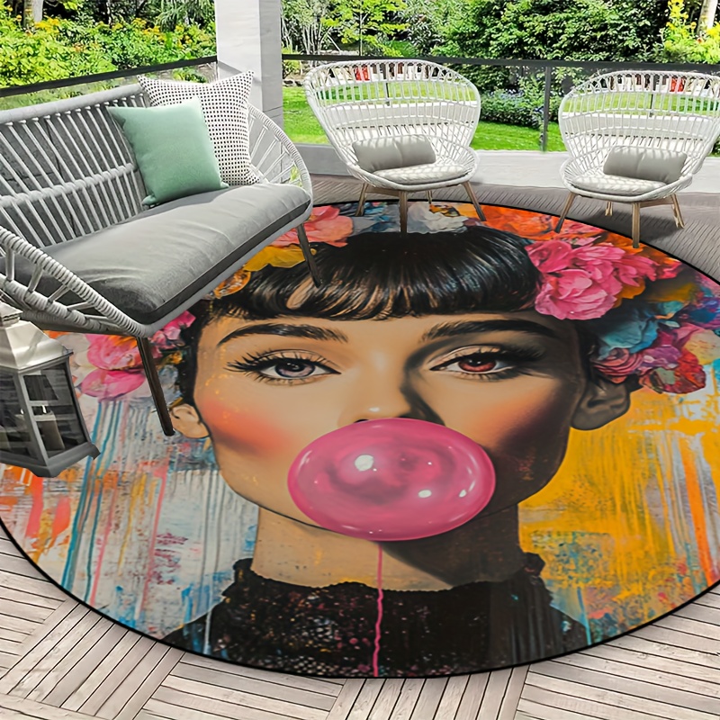Graffiti Art Woman With Floral - đánh giá và giá Bubble Gum Machine