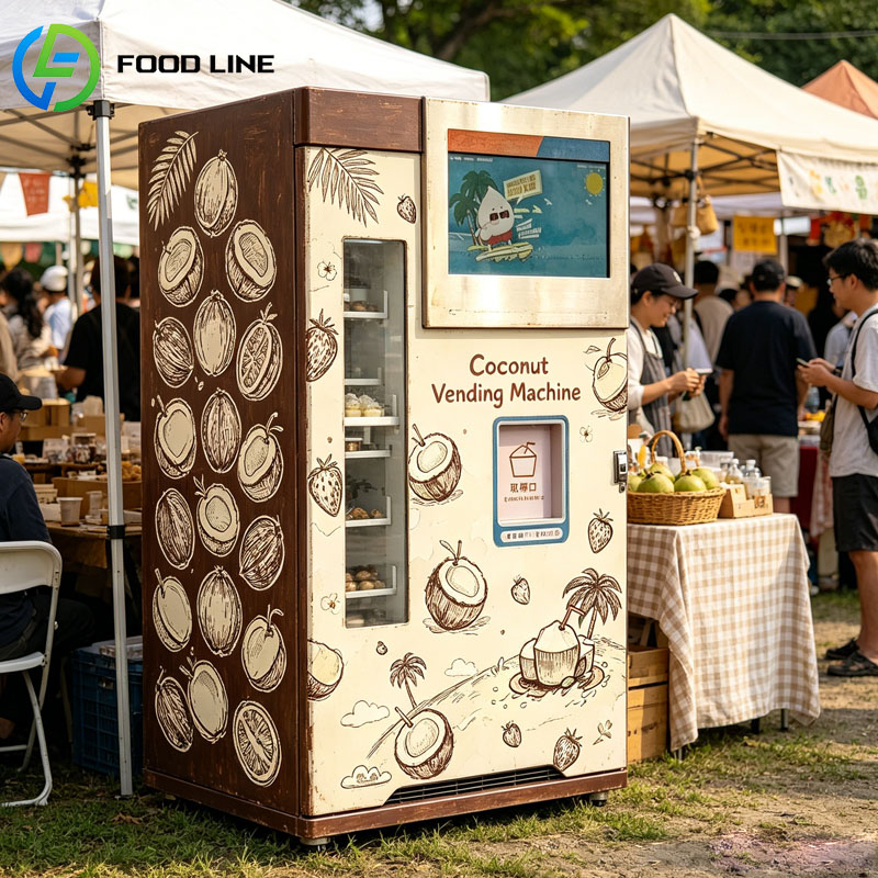 Fresh Coconut Vending Machine  - đánh giá và giá Open Vending Machine