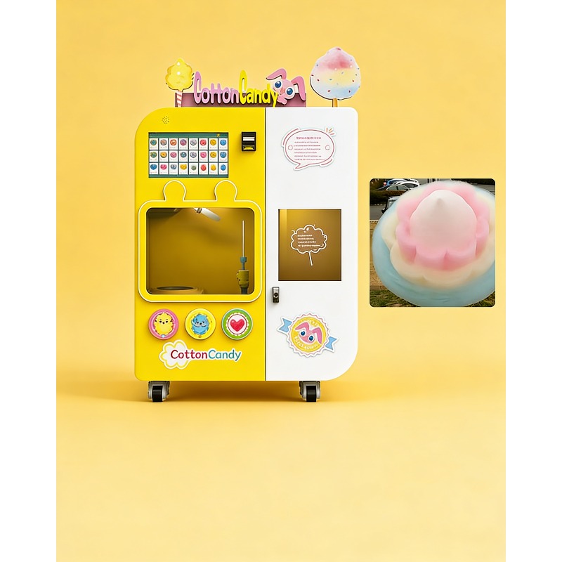 Fully Automatic Cotton Candy V - đánh giá và giá Candy Vending Machine