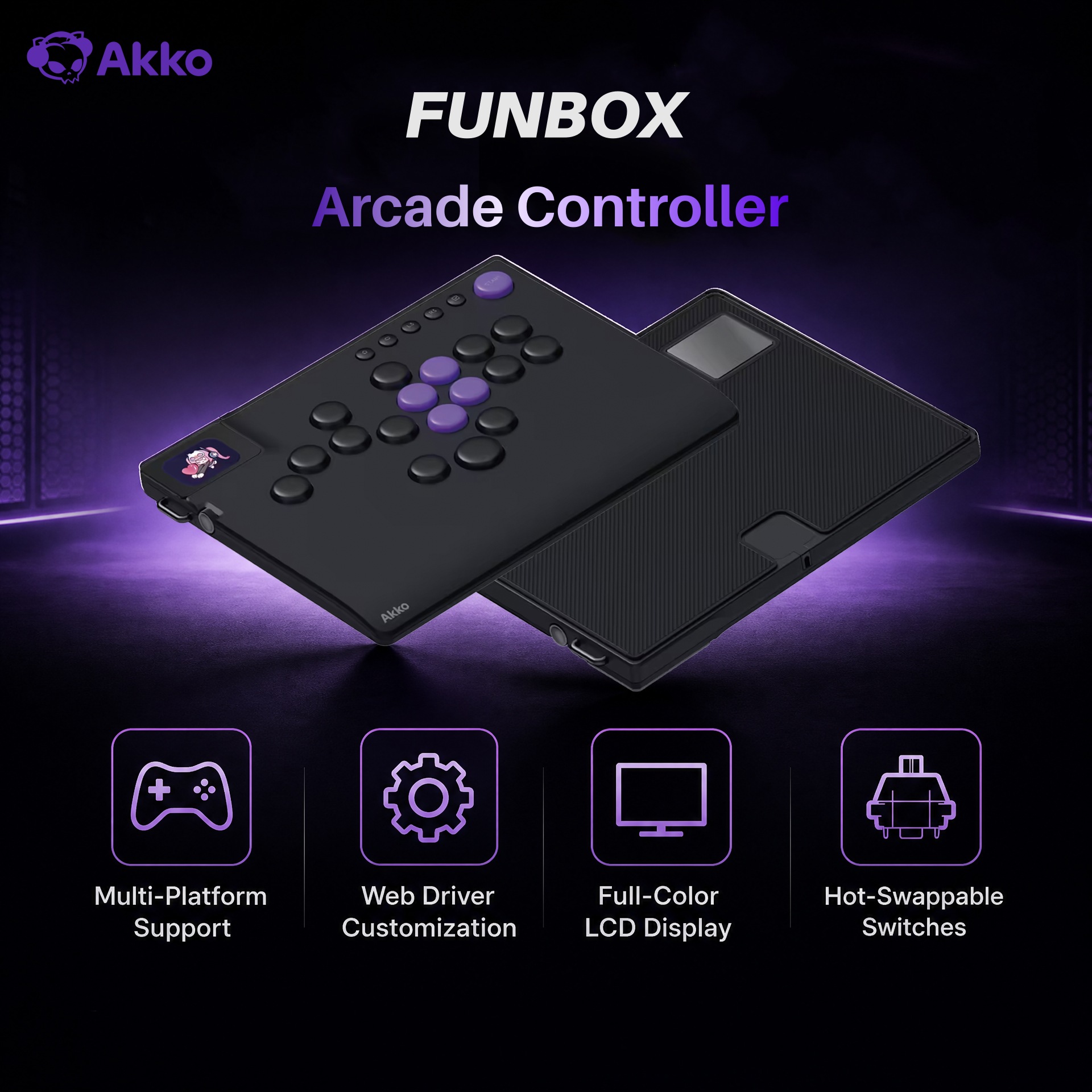 Akko FUNBOX Magnetic Leverless - đánh giá và giá Arcade No